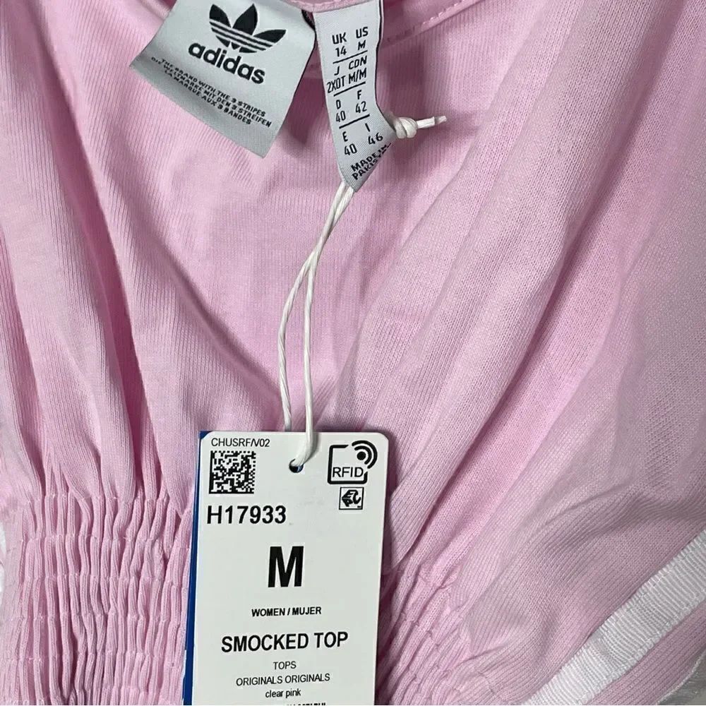 ADIDAS ORIGINALS SMOCKED TOP three 3 stripes - Picture 9 of 10